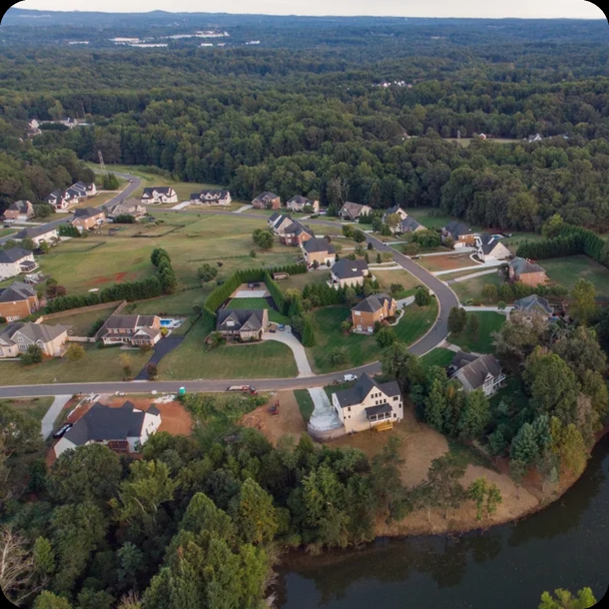 Single Family Exterior Aerial Neighborhood